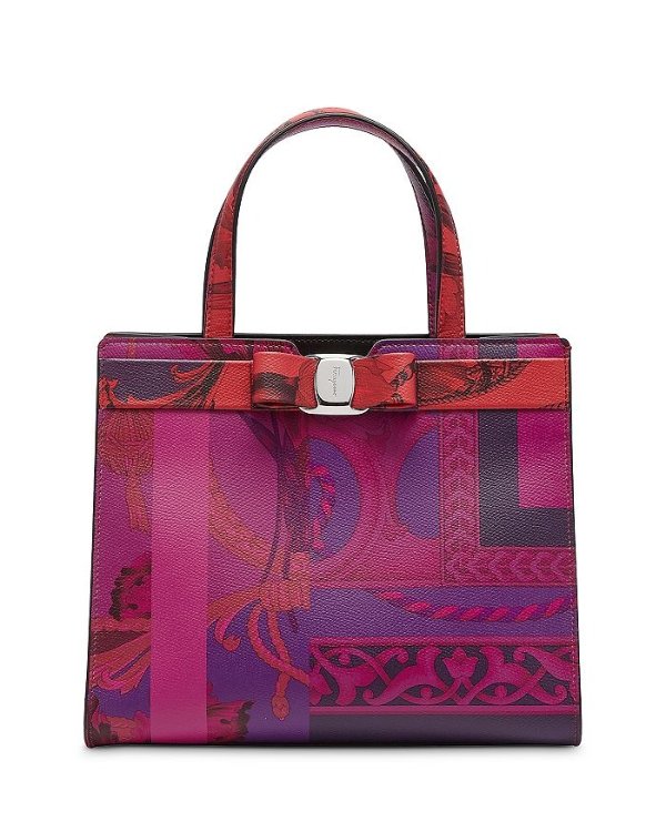 Printed Leather Tote