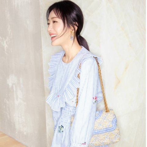 Tory BurchEmbroidered Smocked Dress