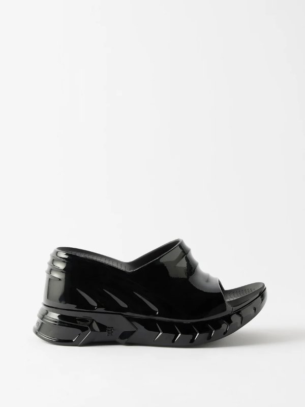 Marshmallow 45 patent-rubber wedge sandals | Givenchy