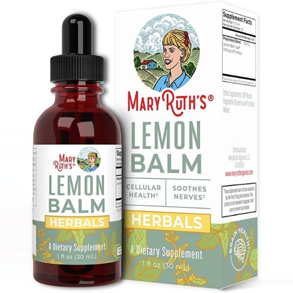 Lemon Balm Drops by MaryRuth's, Organic Extract for Immune & Cognitive Support, Vegan, Non-GMO, 1 Fl Oz