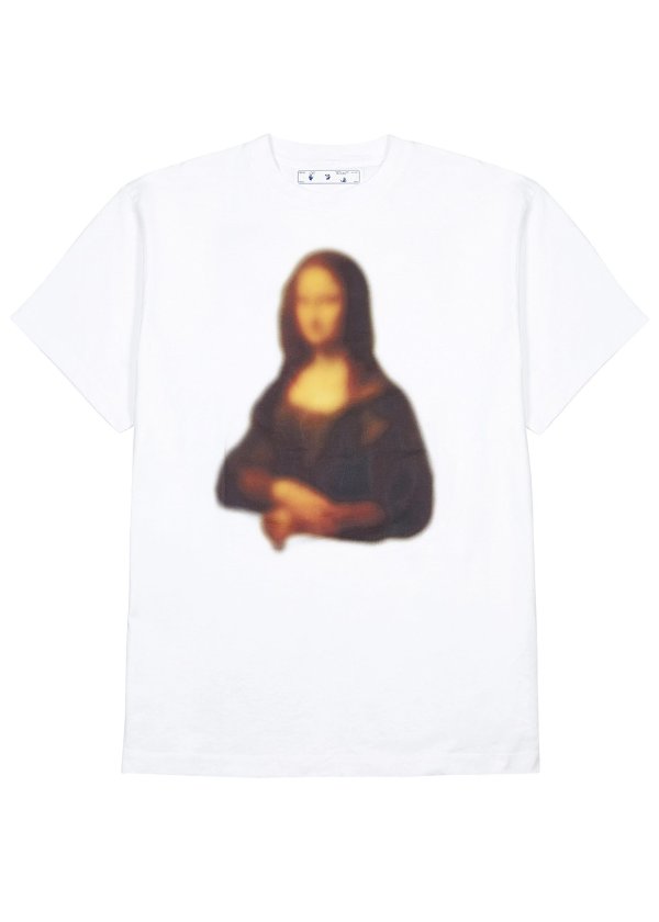 Blurred Mona Lisa printed cotton T-shirt