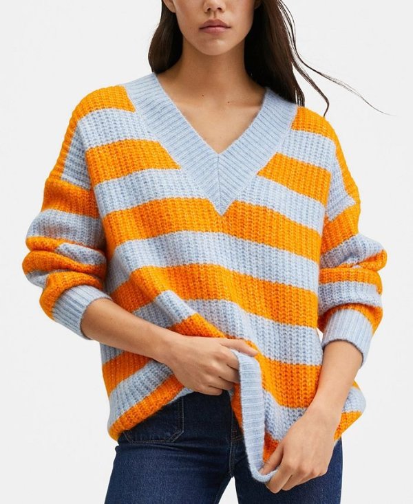 Women's Knit Striped Sweater