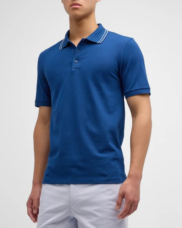 Men's Precise Tipped Polo Shirt
