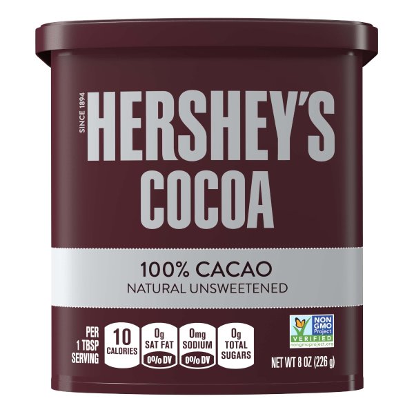 Cocoa Powder 100% Cacao, Natural Unsweetened Chocolate, 8 Oz.