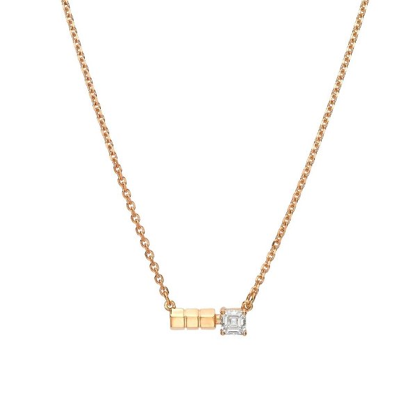 Ame Totem 18K Rose Gold, Lab-Grown Diamond 0.28ct. Mini Bar Necklace