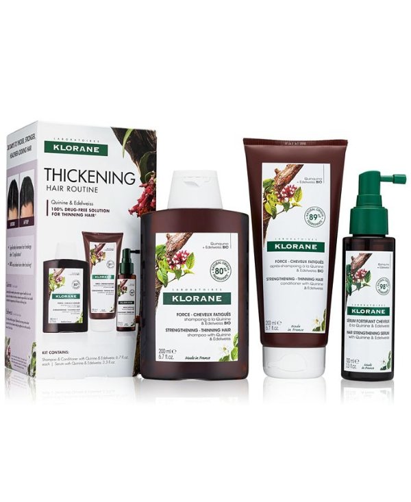 3-Pc. Hair Thickening Routine With Quinine & Edelweiss Set (A $70 Value!)