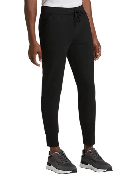 MSX by Michael Strahan Modern Fit Fleece Jogging Pants, Black - Men's Active Wear | Men's Wearhouse