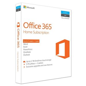 Microsoft Office 365 Home 1年5用户密钥密码卡 (PC/Mac)