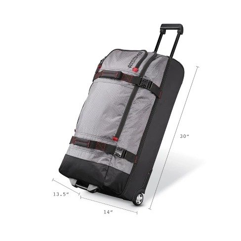 30" Aeropack Wheeled Duffel Bag - Charcoal/Red
