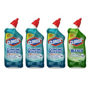 Clorox Toilet Bowl Cleaner with Bleach Variety Pack 24 Ounces, 4 Pack