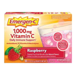Emergen-C 1000mg Vitamin C Powder, with Antioxidants　Raspberry Flavor - 30 Count