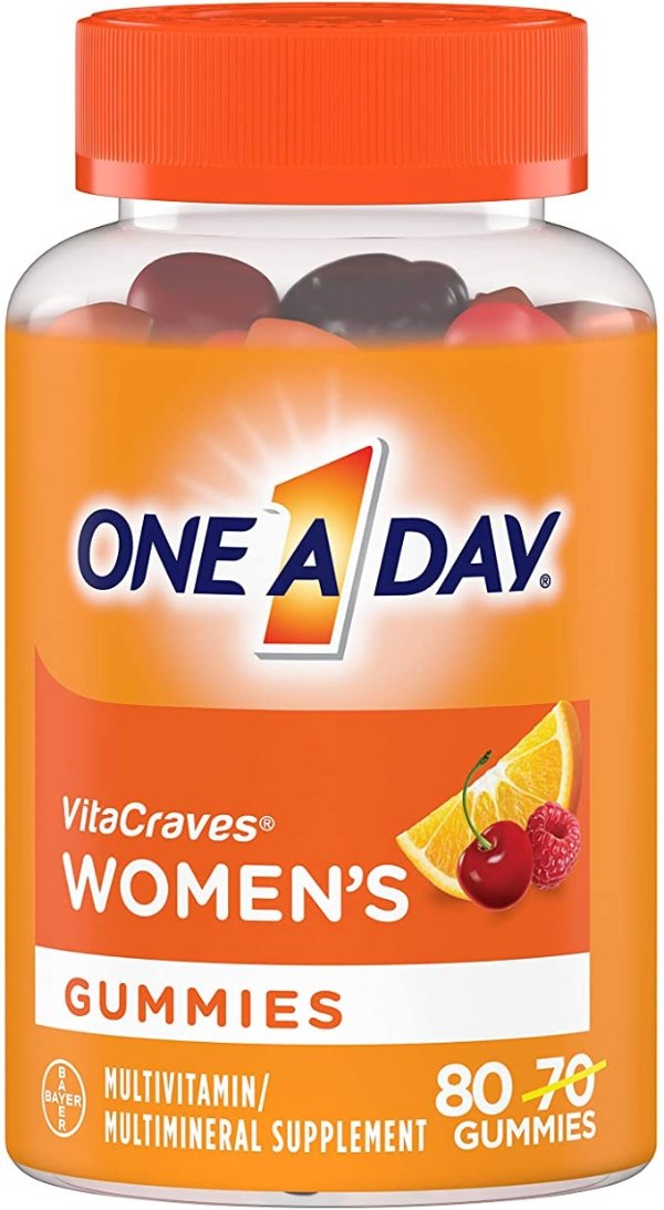 Women’s Multivitamin Gummies, Supplement with Vitamin A, Vitamin C, Vitamin D, Vitamin E and Zinc for Immune Health Support*, Calcium & more, 80 count