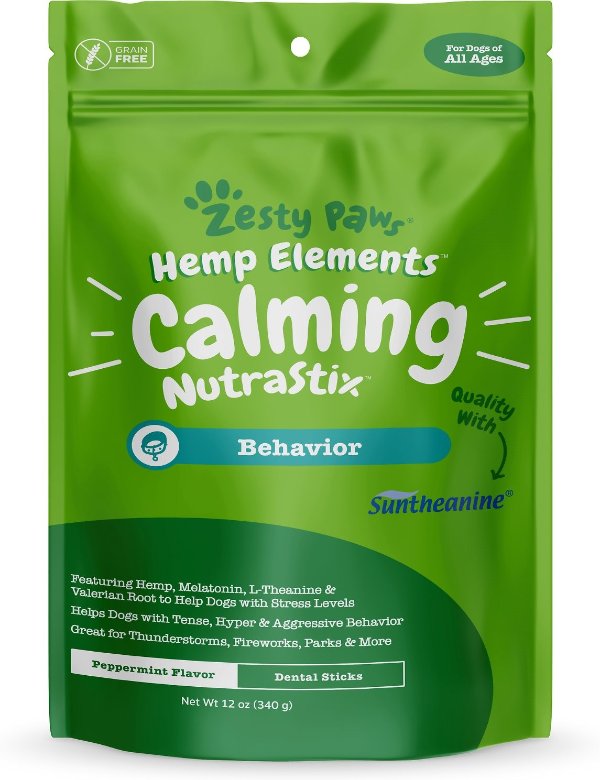 Hemp Elements Calming Nutrastix Behavior Dog Supplement, 12-oz bag - Chewy.com