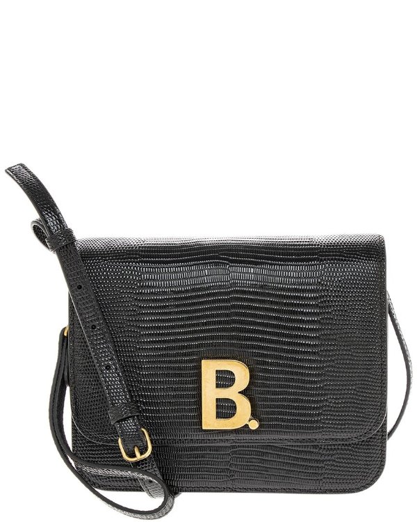 B Leather Shoulder Bag