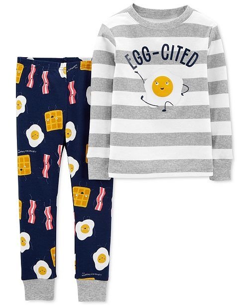 Toddler Boys 2-Pc. Cotton Breakfast Pajamas Set