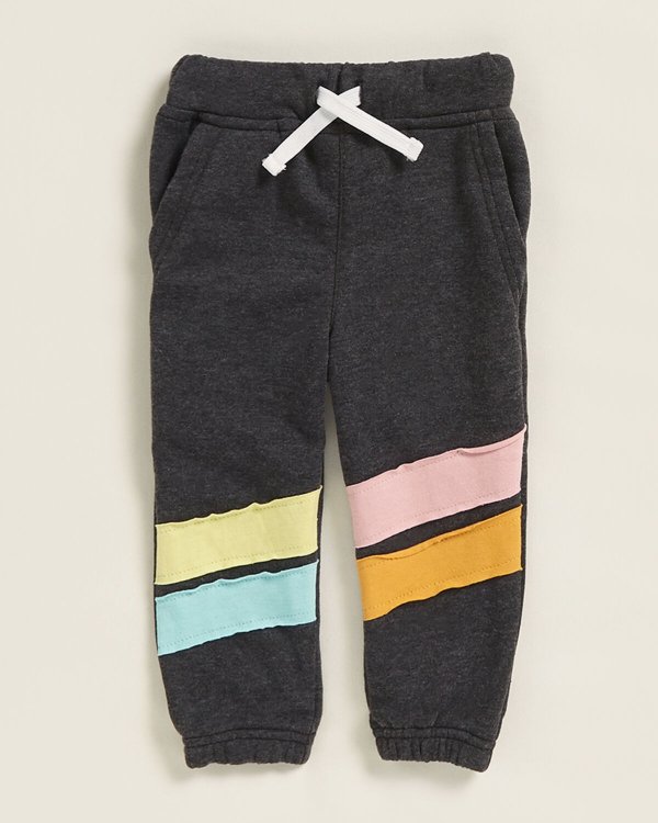 (Infant Girls) Rainbow Stripe Jogger Sweatpants
