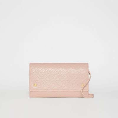 Monogram Leather Wallet with Detachable Strap
