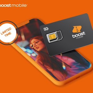 首月仅$0.99 新用户专享福利Boost Mobile 2GB 5G流量+无限通话短信预付卡, 免开卡费