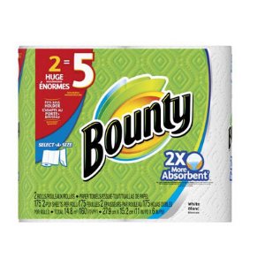Bounty Select-A-Size Paper Towels, Huge Rolls, White, 12 Count
