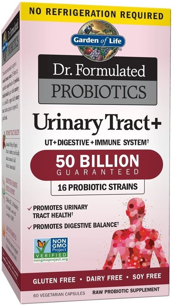 - Dr. Formulated Probiotics Urinary Tract+ - Acidophilus Probiotic Supports Urinary Tract Health, Digestive Balance - Gluten, Dairy, and Soy-Free - 60 Vegetarian Capsules