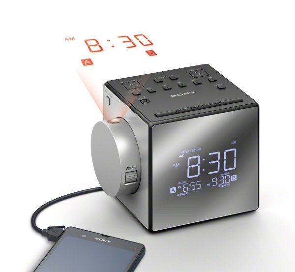 Alarm Clock Radio with Time Projection Bundle