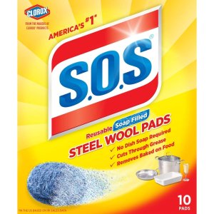 S.O.S.S.O.S 钢丝棉含皂去污球 10个装 刷锅底神器
