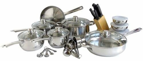 Freedom Gourmet Cookware 31-pc Stainless Steel Kitchen Pot Set