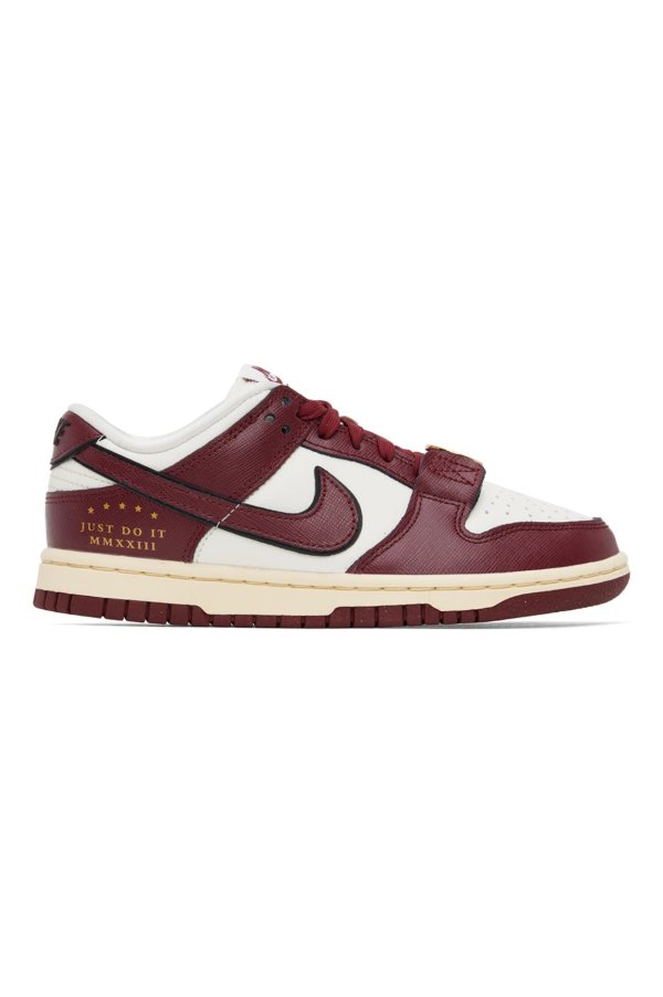 Red & White Dunk Low SE Sneakers