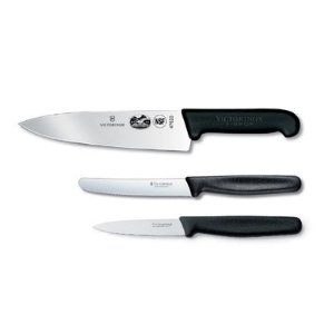 Victorinox Swiss Army Fibrox 3 Piece Kitchen Knives Essentials Set