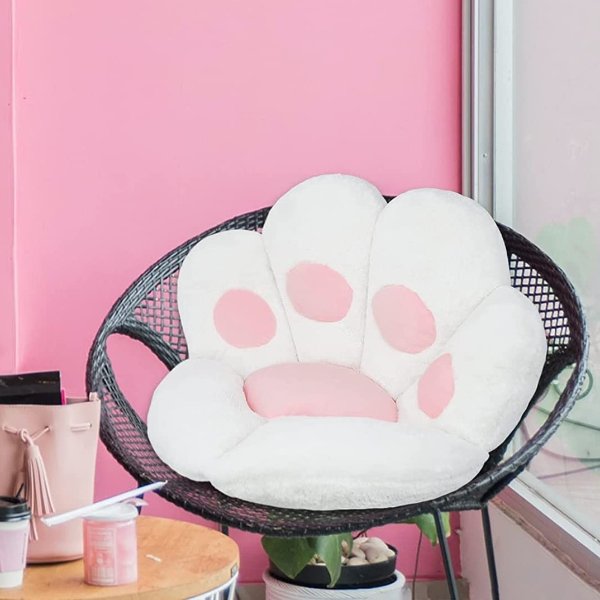 ELFJOY Comfy Chair Cushion Plush Cat Paw Cushion