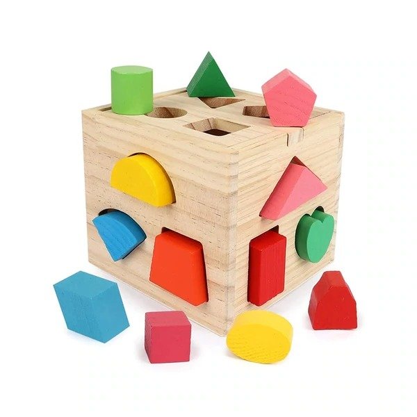 BeebeeRun 木制形状分类智力盒 