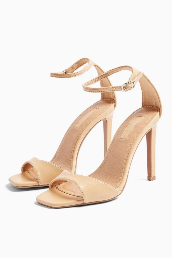 SILVY Natural Skinny Two Part Heel Sandals