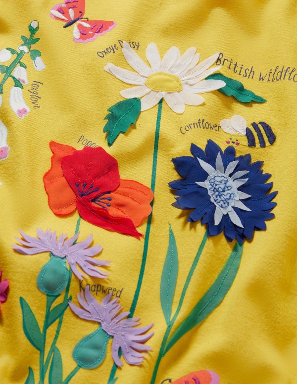 Flutter Fun Fact T-shirt - Daffodil Yellow Flowers | Boden US
