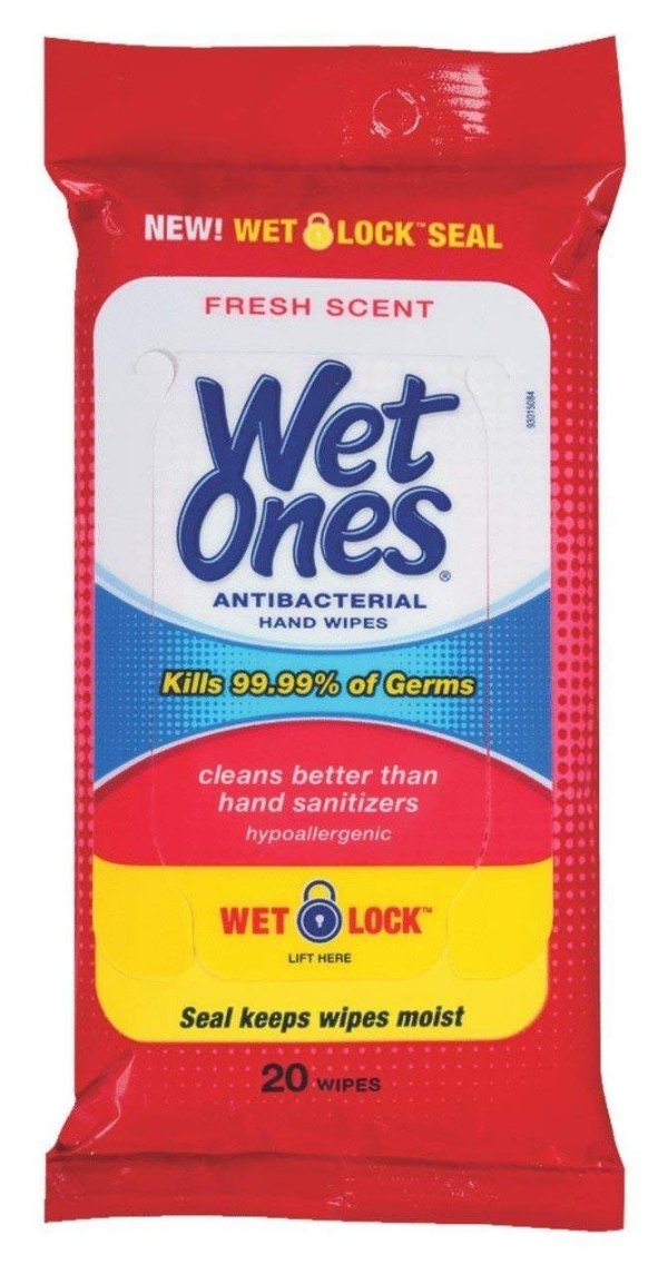 Anti-Bacterial Hand Wipes, 20 Each (Value Pack of 10)