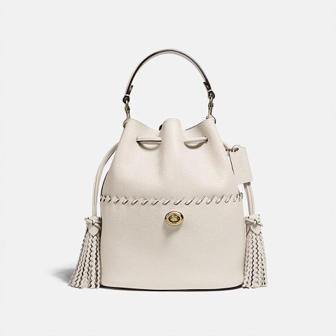 CoachLora Bucket Bag With Whipstitch Detail