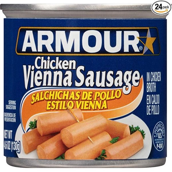 Star Chicken Vienna Sausage, 4.6 oz. (Pack of 24)