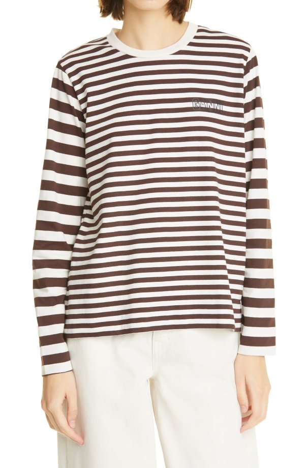 Stripe Organic Cotton Long Sleeve T-Shirt