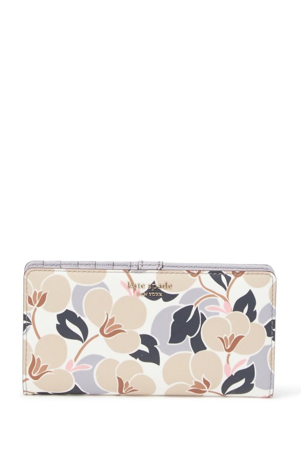 large cameron breezy floral leather bifold wallet