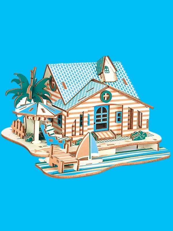 1set House Shaped 3D Jigsaw Puzzle