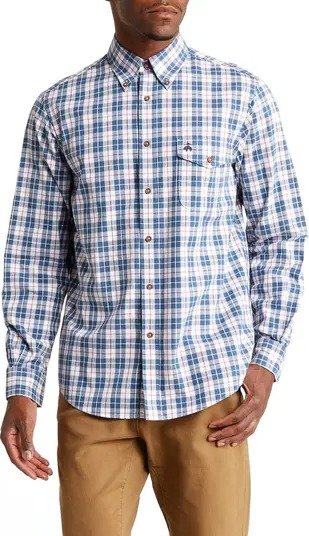 Plaid Regular Fit Cotton Button-Up Shirt