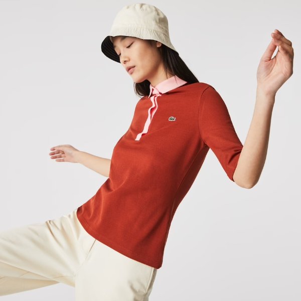 Women’s Lacoste Slim Fit Cotton Polo Shirt
