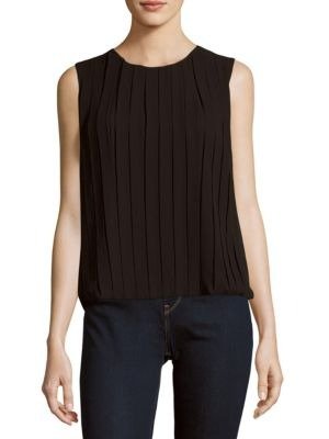 Solid Box-Pleat Top