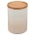 - 2.5-Quart Stoneware Canister with Wood Lid