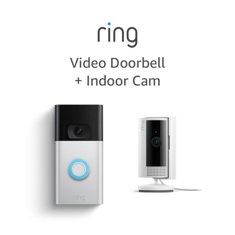 Ring Video Doorbell with Ring Stick Up Camera