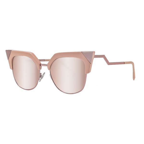 Grey with Rose Gold Mirror Cat Eye Ladies Sunglasses