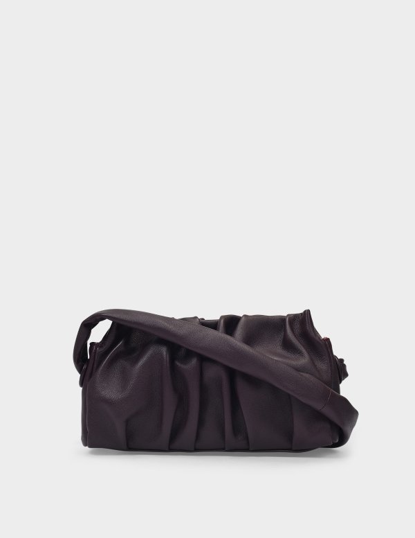 Vague Shoulder Bag in Burgundy Leather