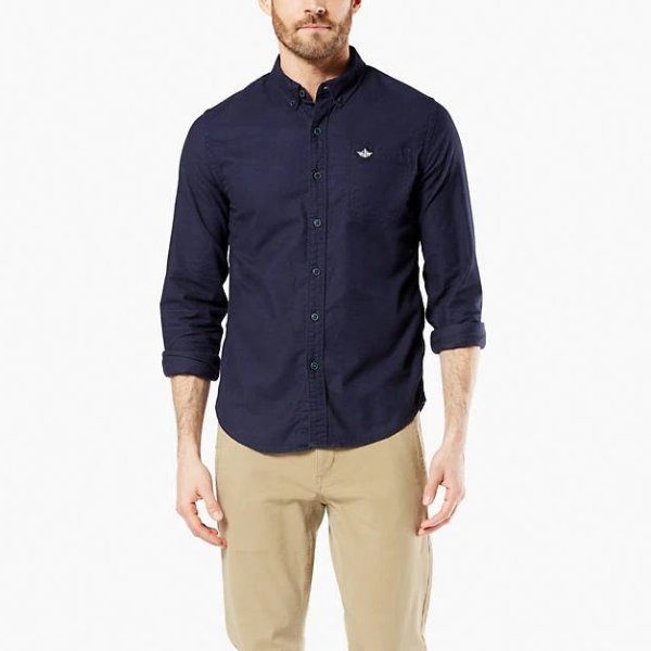 Men's Chamois Button-Up Shirt, Slim Fit
