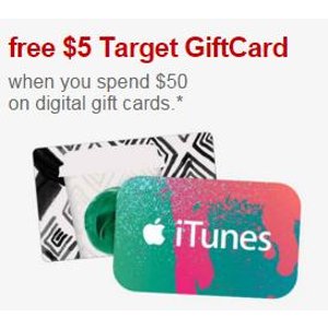 with $50 Purchase on Select Gift Cards at Target