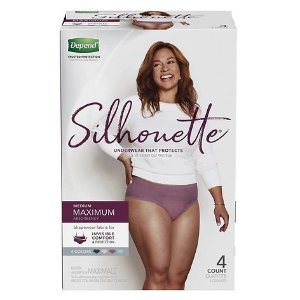 Depend Silhouette Incontinence Underwear for Women, Maximum Absorbency Medium
