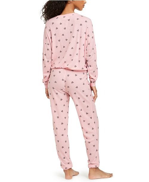 Printed Thermal Knit Pajamas Set, Created For Macy's